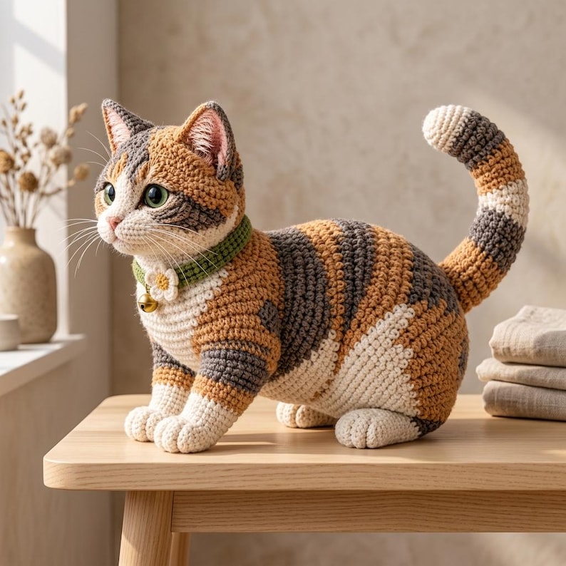 Realistic Tabby Cat — Crochet Pattern
