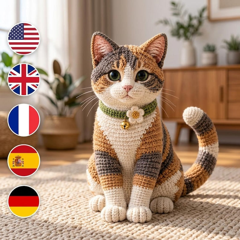 Realistic Tabby Cat — Crochet Pattern
