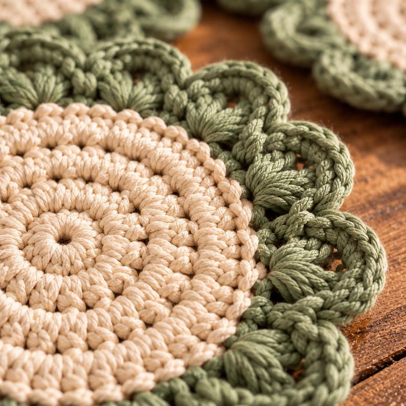 Christmas Coasters — Crochet Pattern
